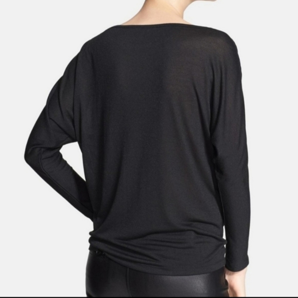 Vince top black Dolman long sleeve rayon Size XS NWT - Picture 2 of 11